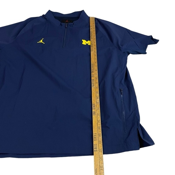 Air Jordan Michigan Wolverines 1/4 Zip Shirt Mens XXL Short Sleeve Jumpman - Picture 6 of 10